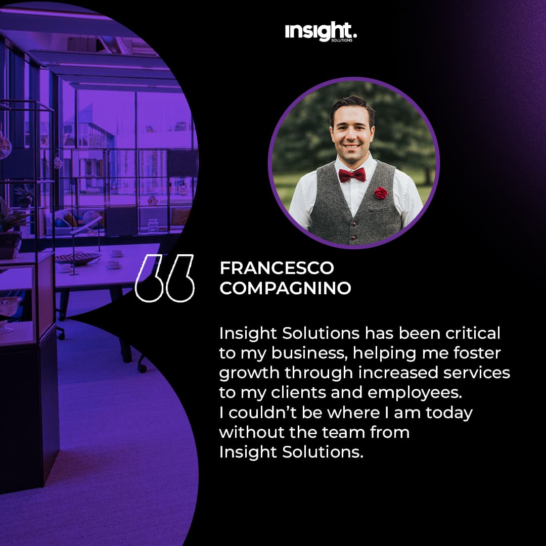 Francesco Compagnino of Evergreen Equity Management sharing his experience with Insight Solutions
